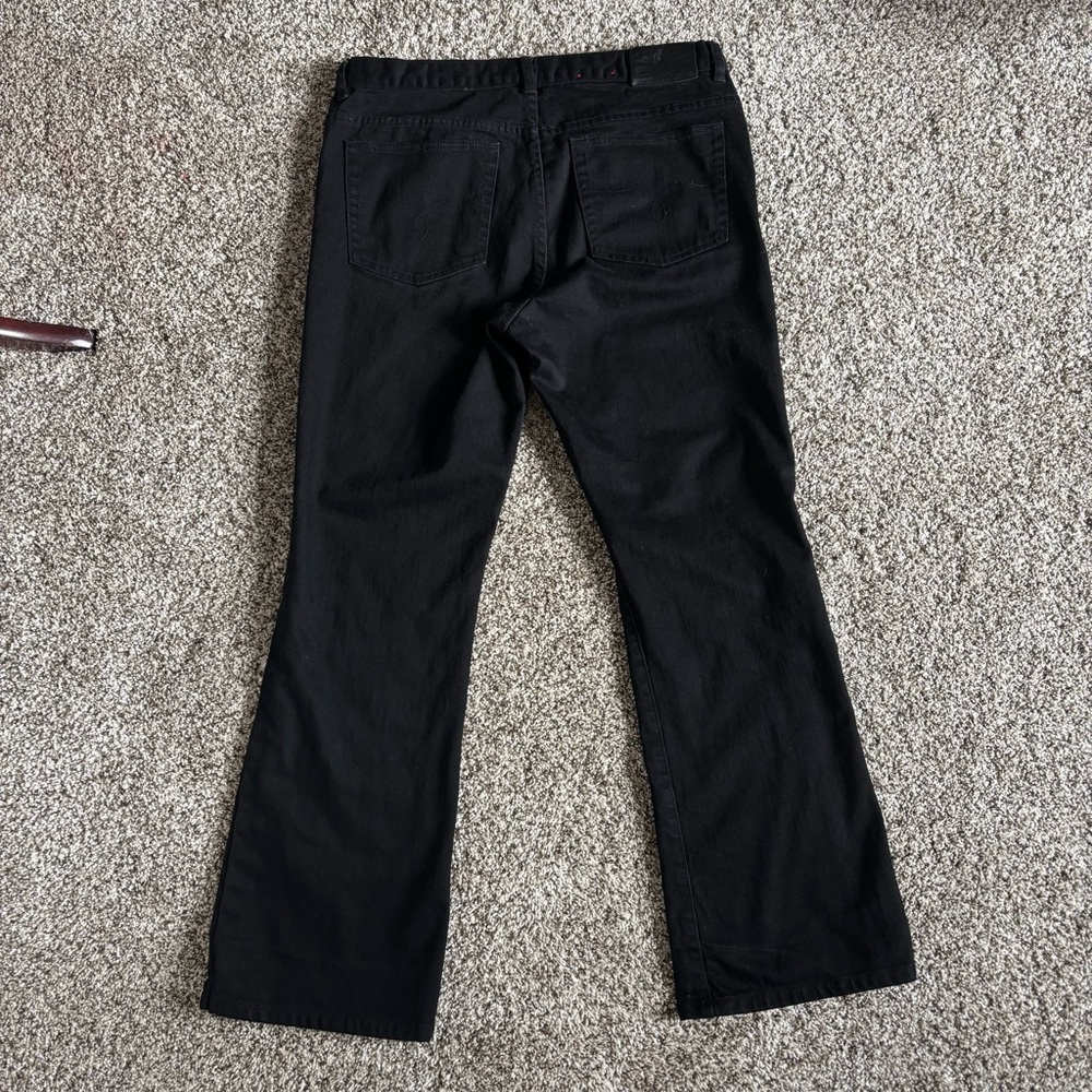 Ralph Lauren Jeans Co Women 12P Black Denim Stretch Petite Classic Casual Pants - Picture 4 of 10